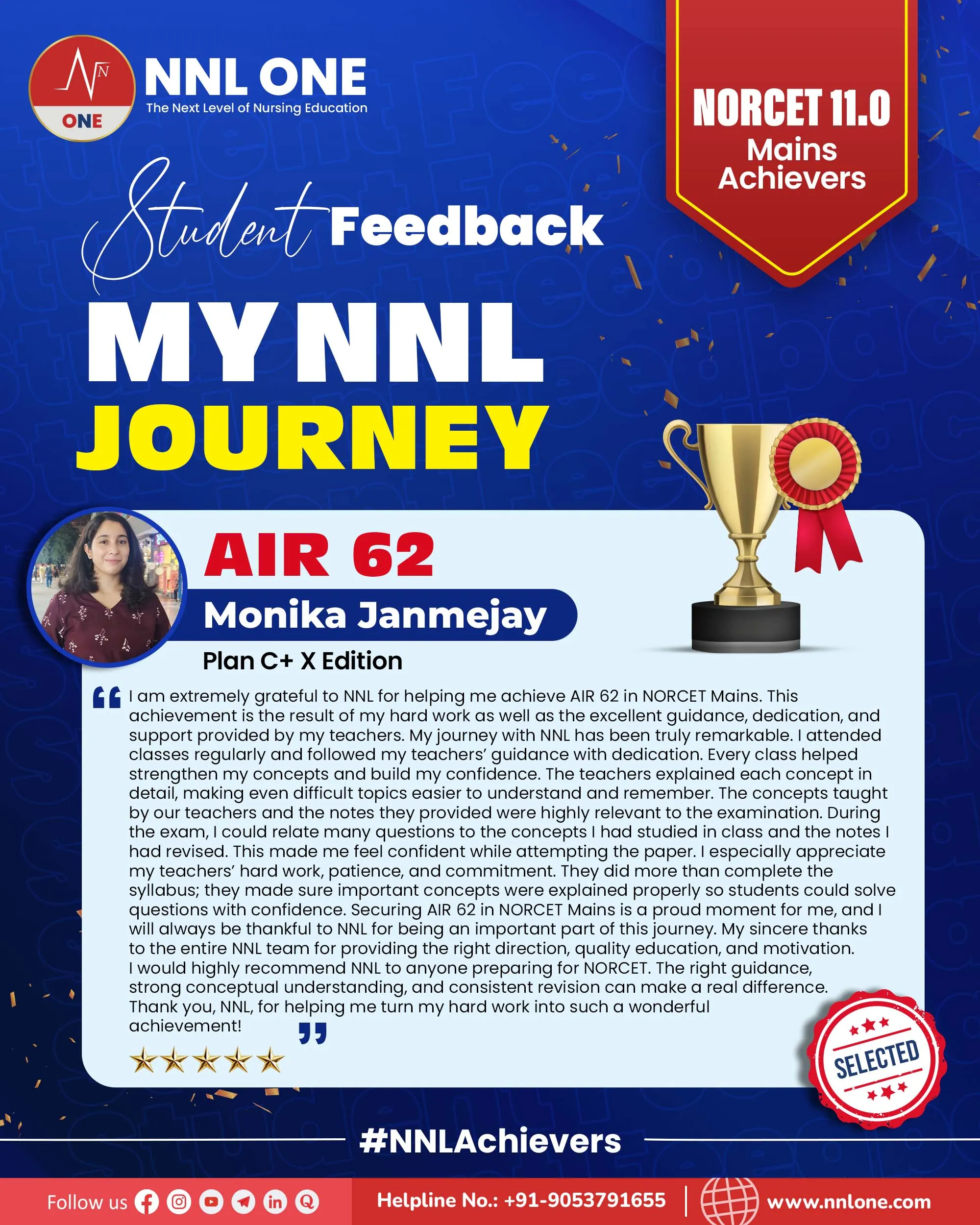 Student feedback AIR 62